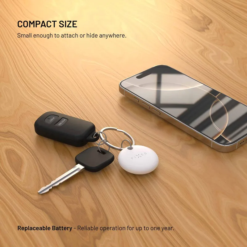 FIXED TAG Dual Tracker paikannin Apple ja Android laitteille Valkoinen - 8018828