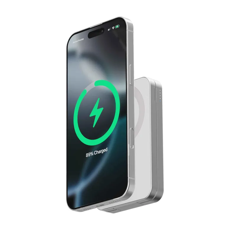 LINQ 3-in-1 magneettinen langaton virtapankki ja teline 8000 mAh ALU - 9510041