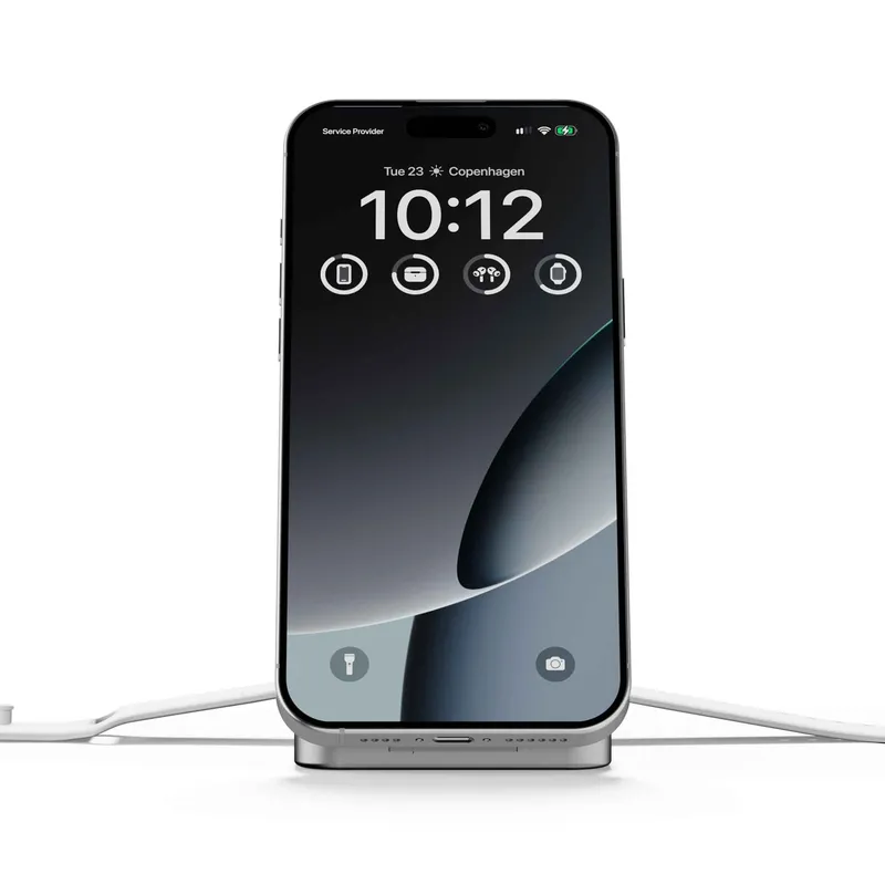 LINQ 3-in-1 magneettinen langaton virtapankki ja teline 8000 mAh ALU - 9510041