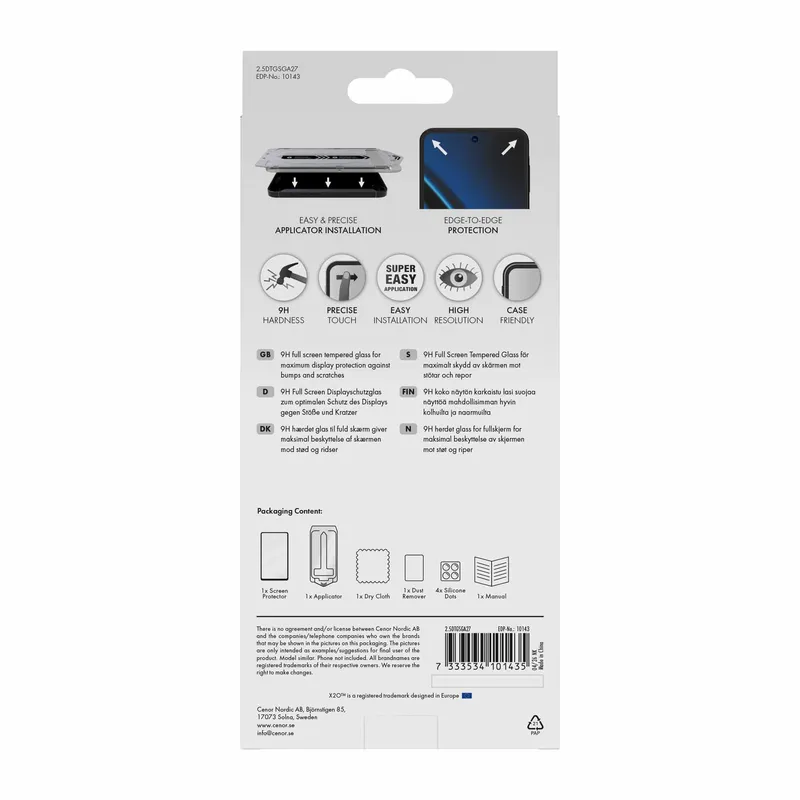 X2O Premium Full Screen Panssarilasi Samsung Galaxy A27 5G - 3410143