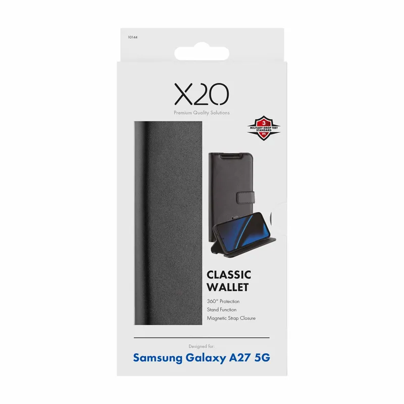 X2O Classic Wallet Lompakkokotelo Samsung Galaxy A27 5G Musta - 3410144