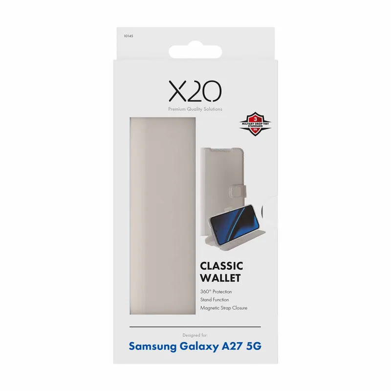X2O Classic Wallet Lompakkokotelo Samsung Galaxy A27 5G Greige - 3410145