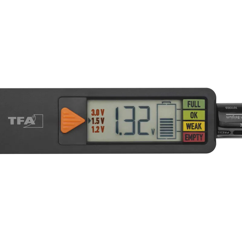 TFA-Akun Testeri BatteryCheck Black - 1603628
