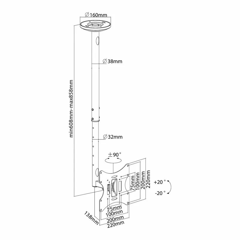 SBOX Kattoteline VESA 200/43