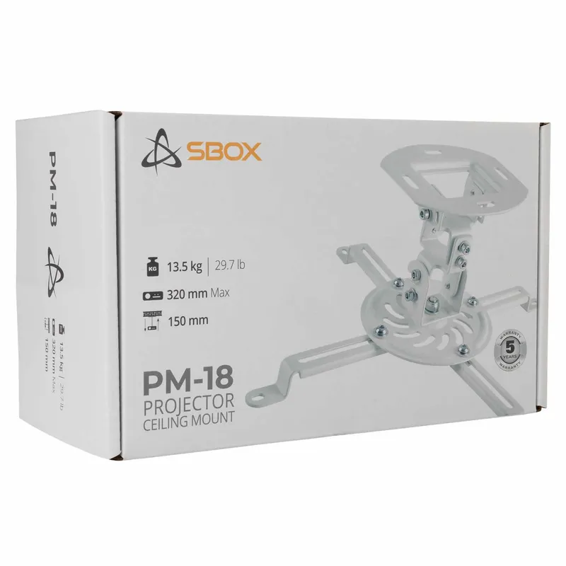 SBOX Projektorin Kattokiinnike 13.5kg Valkoinen - 2053334