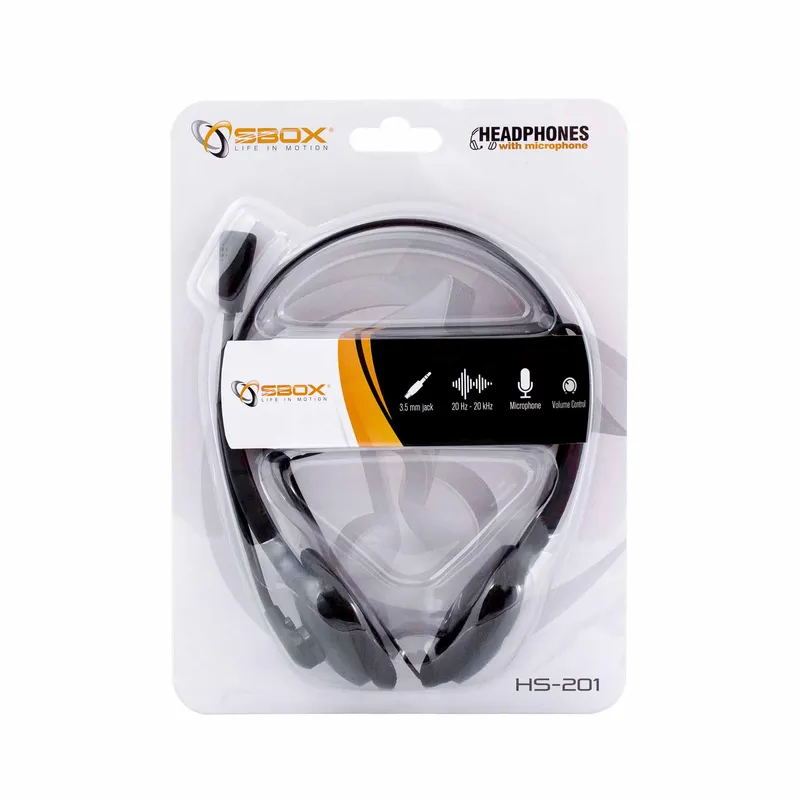 SBOX 3.5mm On-Ear Headset Musta - 2053148