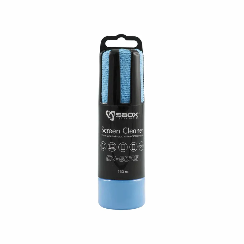 SBOX-Näytönpuhdistusaine 200ml ml. Mikrokuituliina Sininen - 2053305