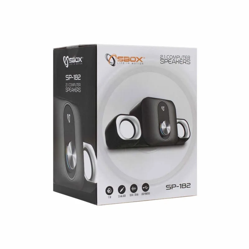 SBOX Stereo 2.1 USB Kaiuttimet Musta - 9450239