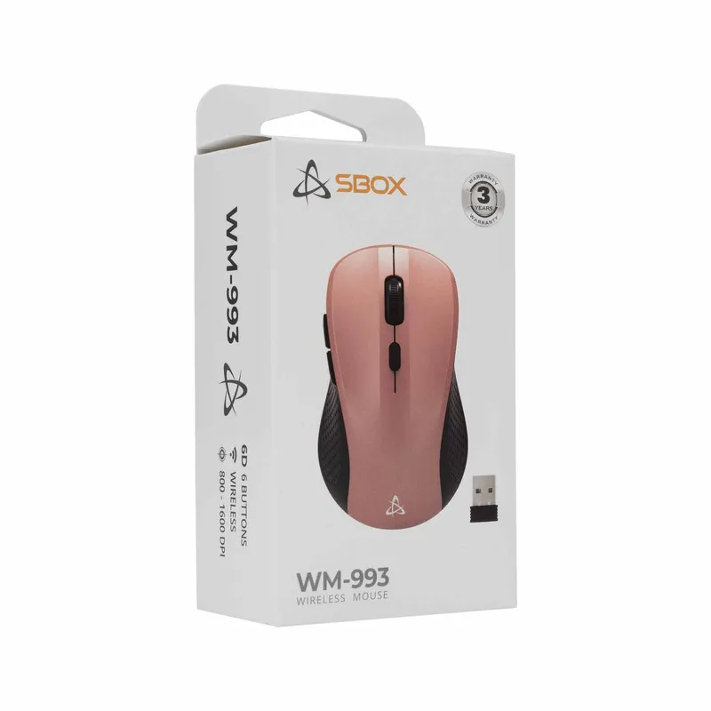 SBOX 2.4 GHz Langattomat Hiiret 6D 1.600dpi Pink - 9450346