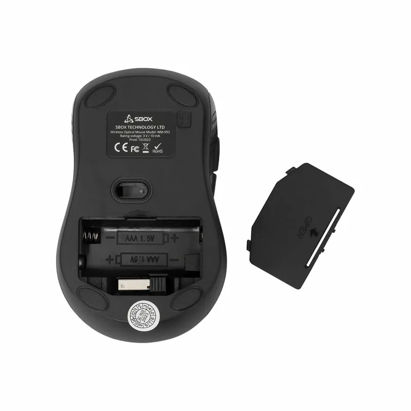 SBOX 2.4 GHz Langattomat Hiiret 6D 1.600dpi Musta - 9450344