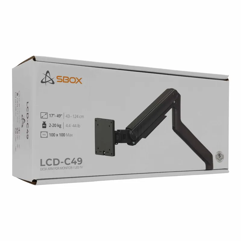 SBOX Näytön Pöytäkiinnike VESA 100/49