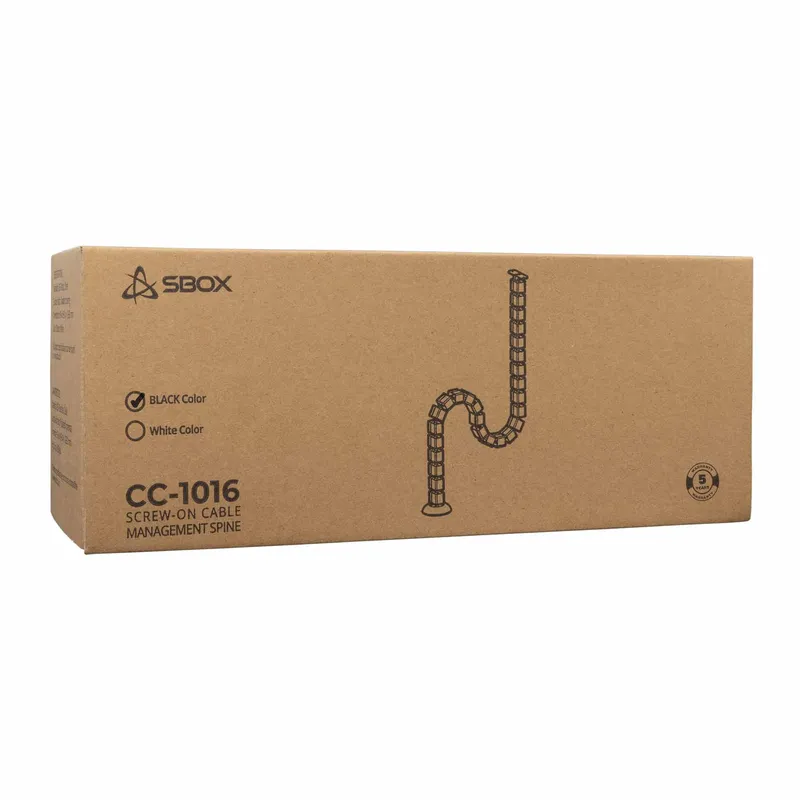 SBOX Ruuvikiinnitteinen Kaapelihylly Musta - 9450703