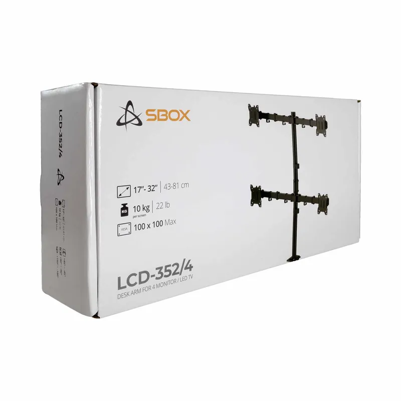 SBOX Näytön Pöytäkiinnike VESA 100/32