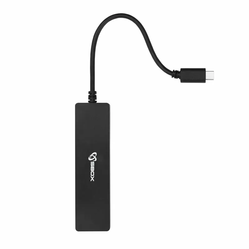 SBOX 4in1 USB-C Slim Hub 4x USB-A Musta - 7326688