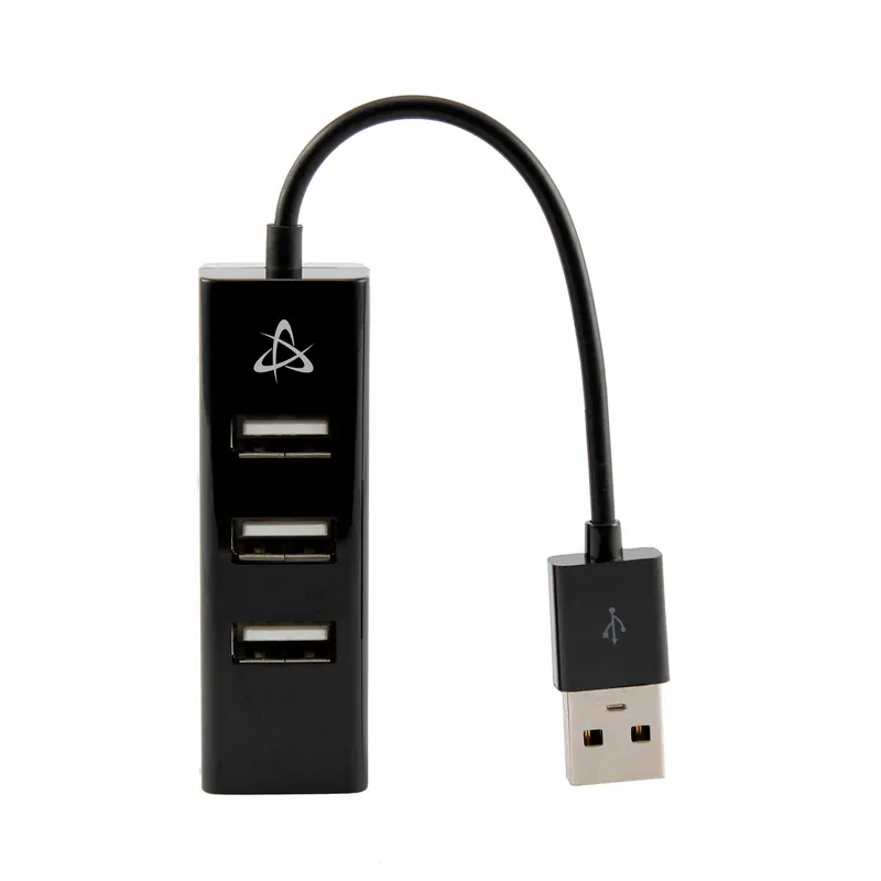 SBOX 4in1 USB 2.0 Hub 4x USB-A Musta - 2053245