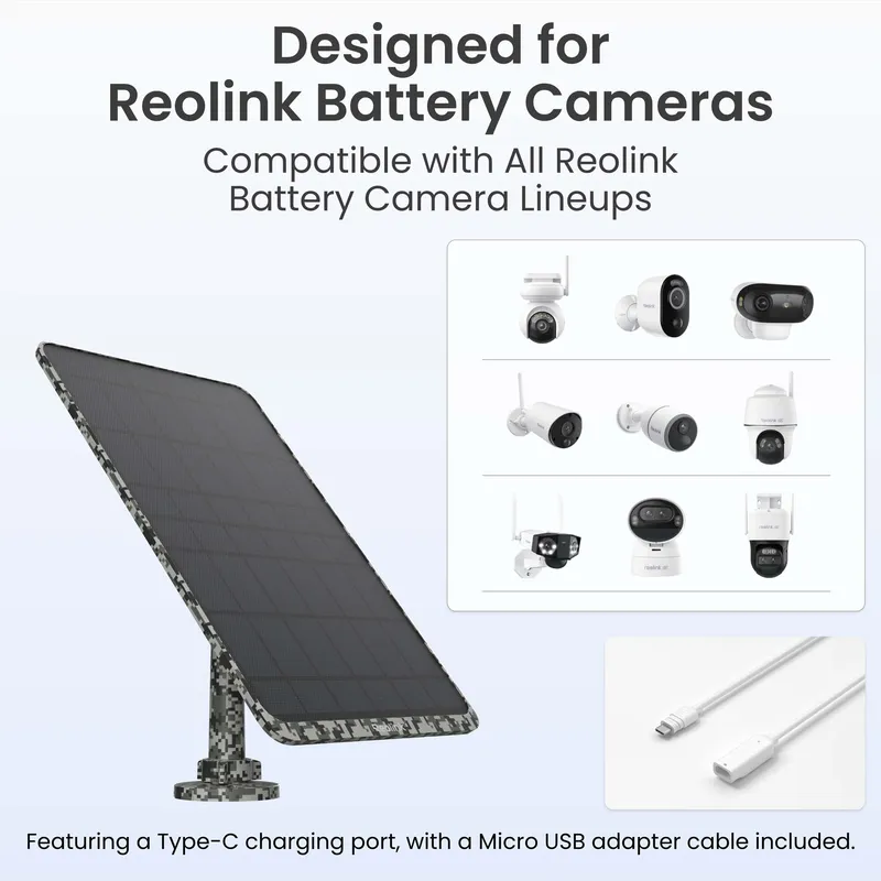 Reolink Aurinkopaneeli 3 - 12W Camo - 8503404