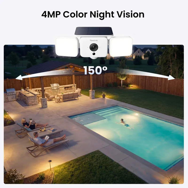 Reolink Solar Floodlight Wi-Fi akkukamera Valkoinen - 8503502