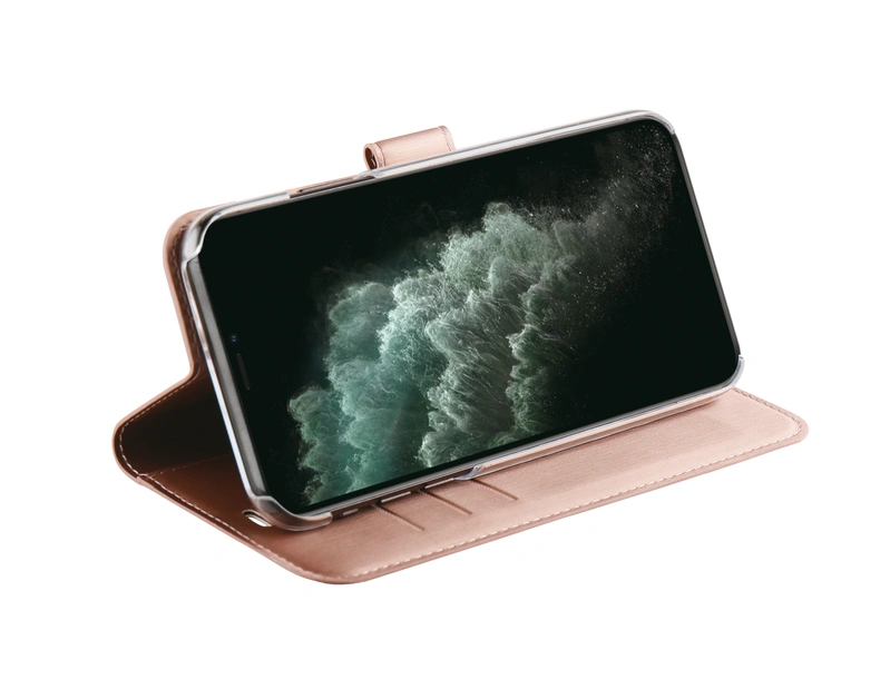 Vivanco Classic Lompakko iPhone 11 Pro Max Ruusukulta - 2860836