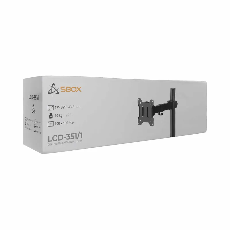SBOX Näytön Pöytäkiinnike VESA 100/32