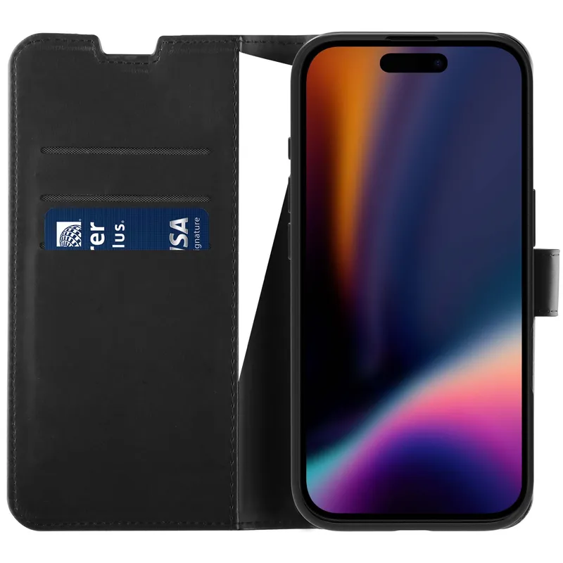 X2O Classic Wallet Lompakkokotelo Apple iPhone 16 Musta - 3410251
