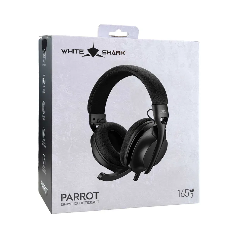 White Shark PARROT On-Ear Pelikuulokkeet Musta - 9450502