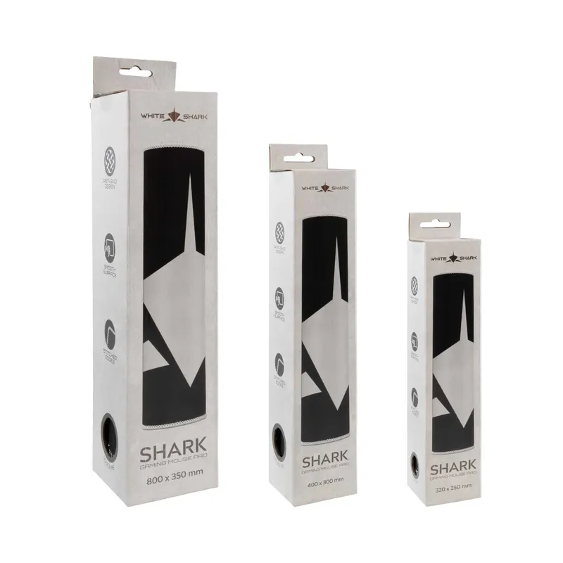 White Shark SHARK M Pelihiirimatto 320x250mm Musta/Valkoinen - 2053975