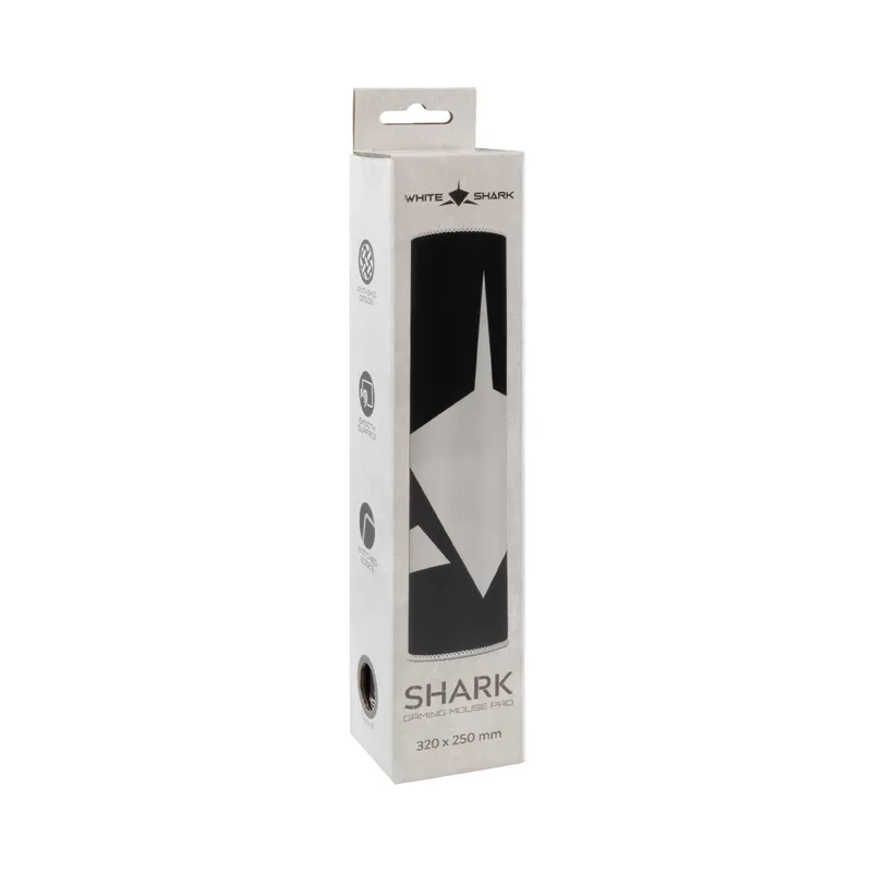 White Shark SHARK M Pelihiirimatto 320x250mm Musta/Valkoinen - 2053975