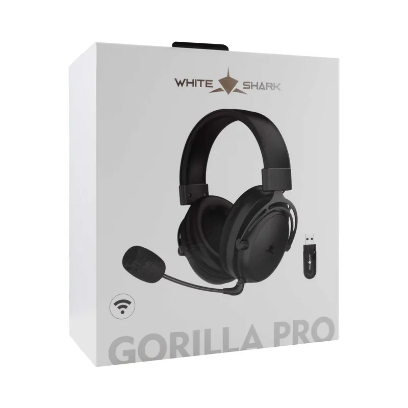 White Shark Premium GORILLA PRO Langaton Over-Ear Pelikuulokkeet Musta - 9450658