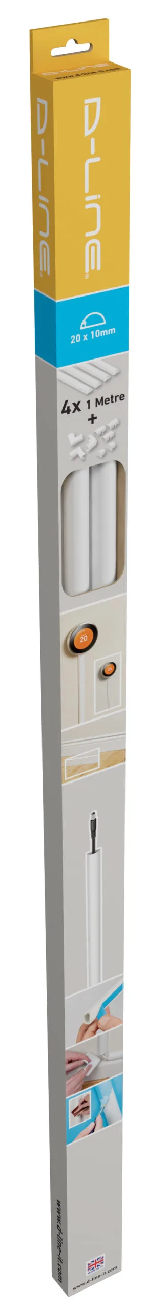 Vivanco Kaapelikouru D-prof. 20/10mm 4x1m + 8 adapt. - 2861011