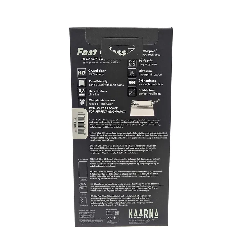 Kaarna 2in1 Full Screen Panssarilasi + linssin suoja Apple iPhone 16 - 8257006