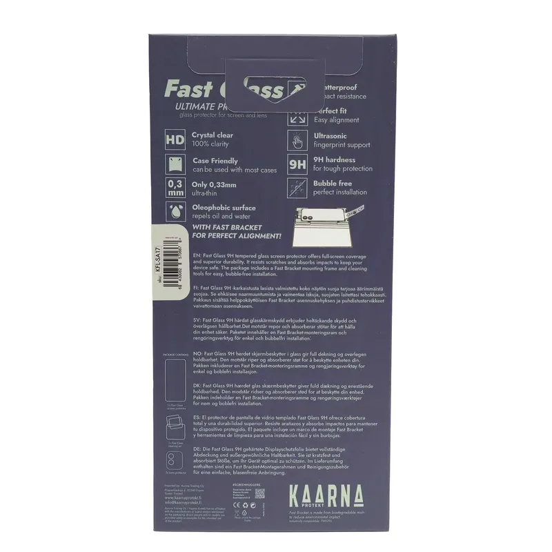 Kaarna 2in1 Full Screen Panssarilasi + linssin suoja Samsung Galaxy A17 - 8257066