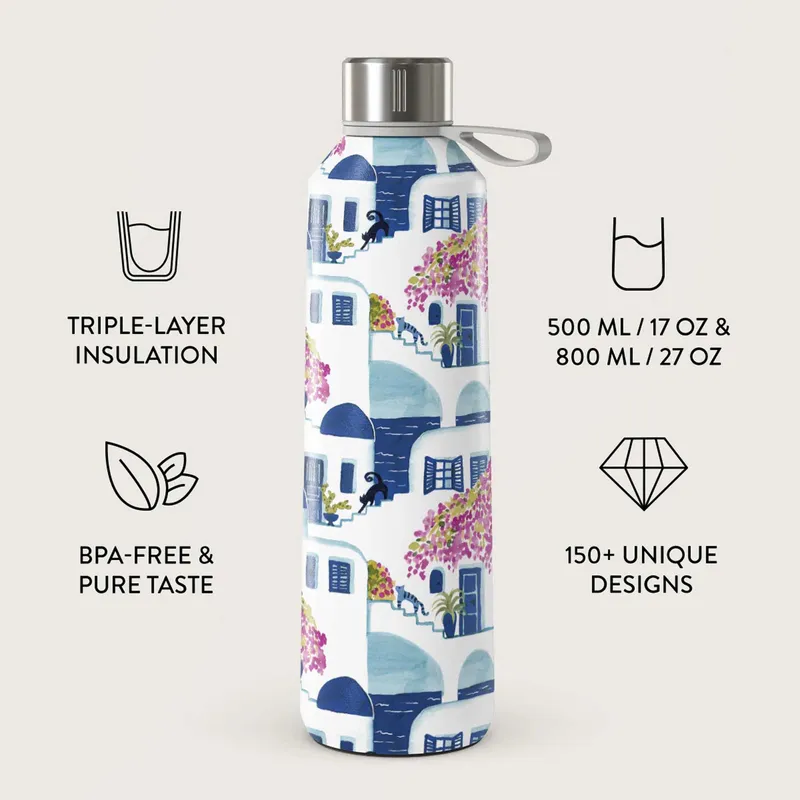 Burga Santorini - Vesi-/Termospullo 500ml - 5727720