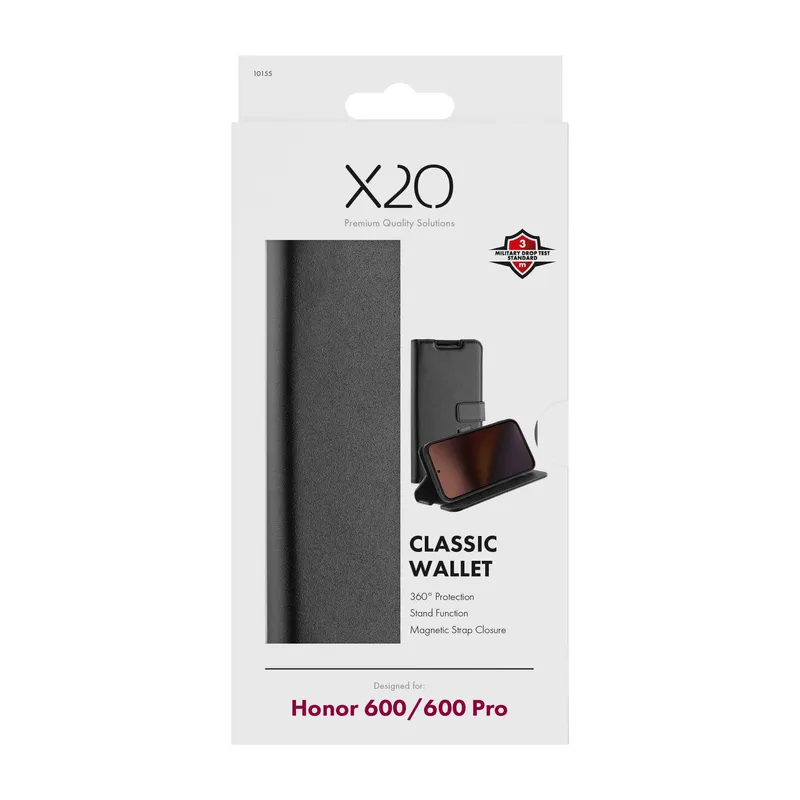 X2O Classic Wallet Lompakkokotelo Honor 600 Musta - 3410155