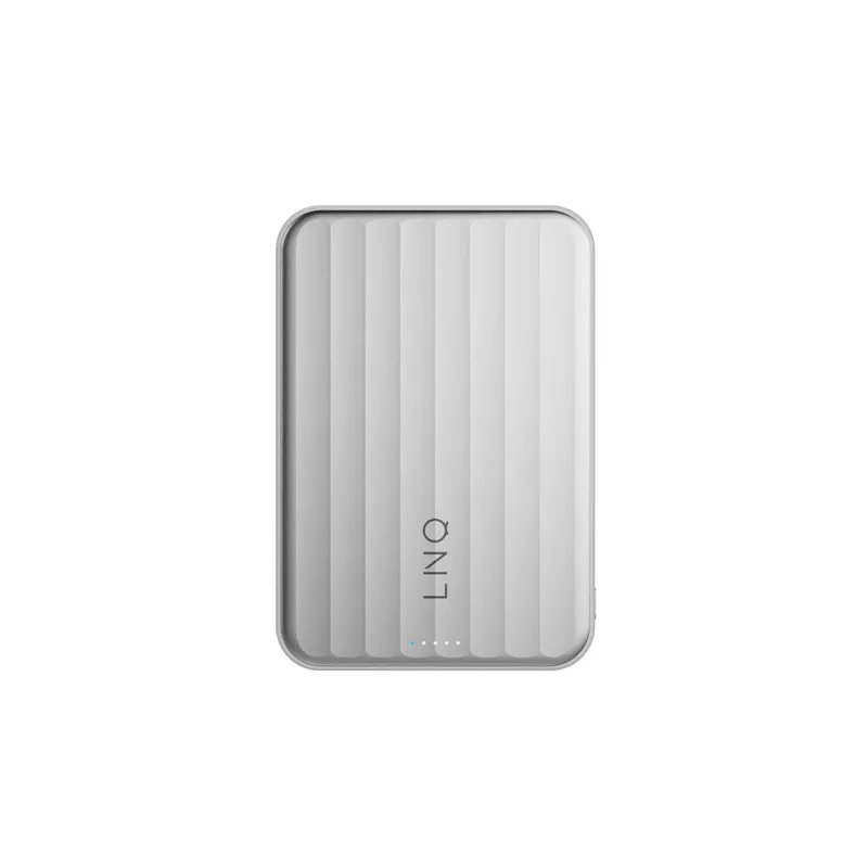 LINQ Magneettinen Langaton QI2.2 Varavirtalähde 25W/10.000mAh Hopea - 7462339