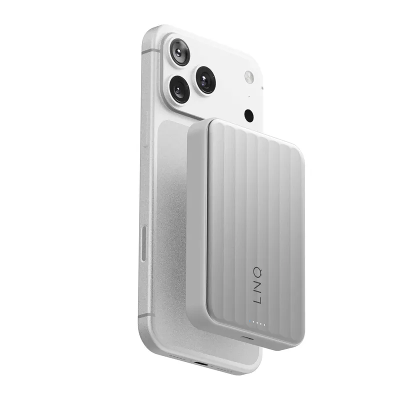 LINQ Magneettinen Langaton QI2.2 Varavirtalähde 25W/10.000mAh Hopea - 7462339