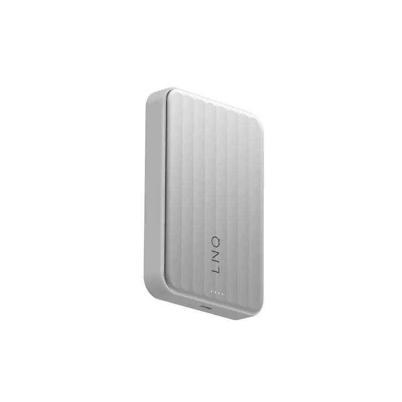 LINQ Magneettinen Langaton QI2.2 Varavirtalähde 25W/10.000mAh Hopea - 7462339