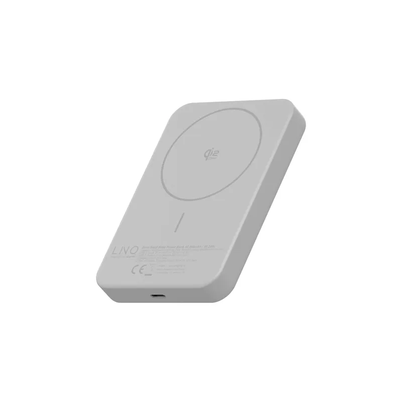 LINQ Magneettinen Langaton QI2.2 Varavirtalähde 25W/10.000mAh Hopea - 7462339