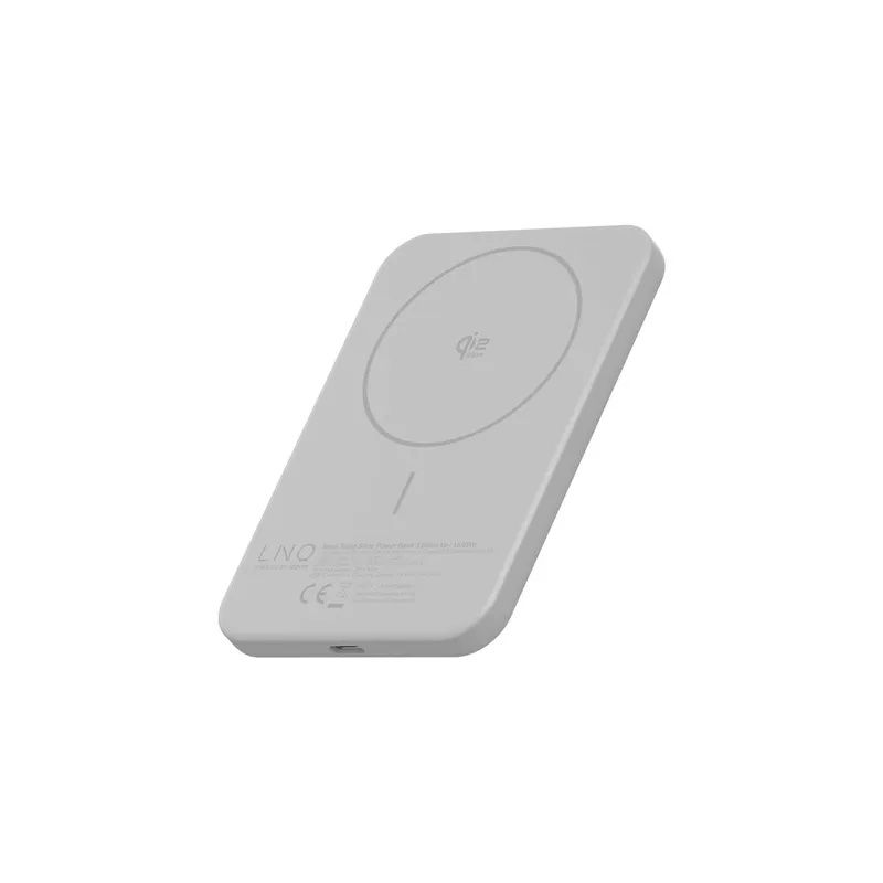 LINQ Magneettinen Langaton QI2.2 Varavirtalähde 25W/5.000mAh Hopea - 7462338
