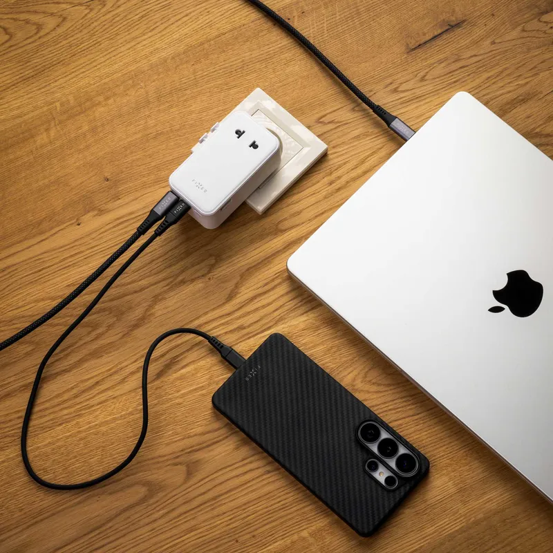 FIXED Matkalaturi USB-C/-A 45W EU/UK/USA/AUS Valkoinen - 8019468