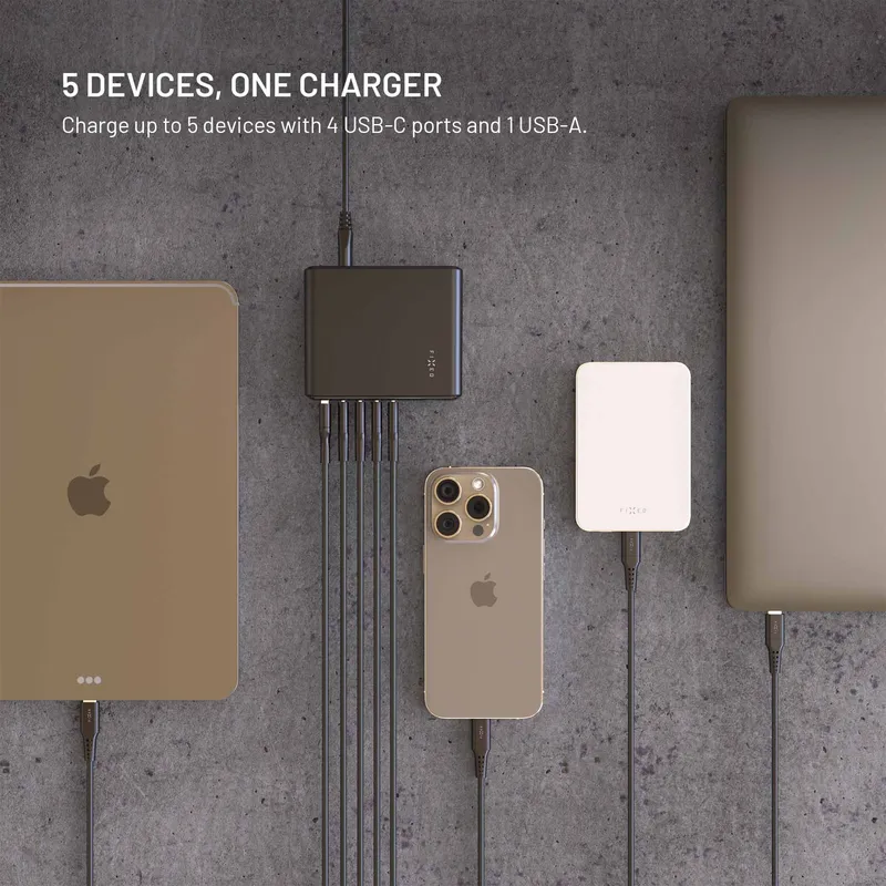 FIXED Supernopea GaN Työpöytälaturi 140W 4xUSB-C/USB-A - 8019458