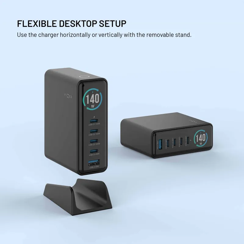 FIXED Supernopea GaN Työpöytälaturi 140W 4xUSB-C/USB-A - 8019458
