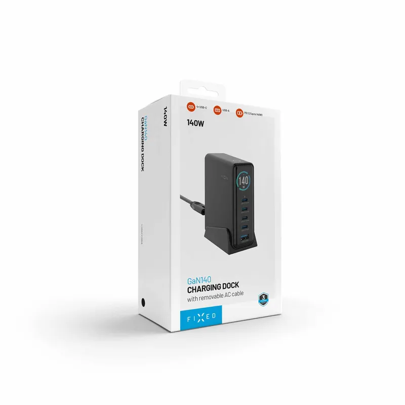 FIXED Supernopea GaN Työpöytälaturi 140W 4xUSB-C/USB-A - 8019458