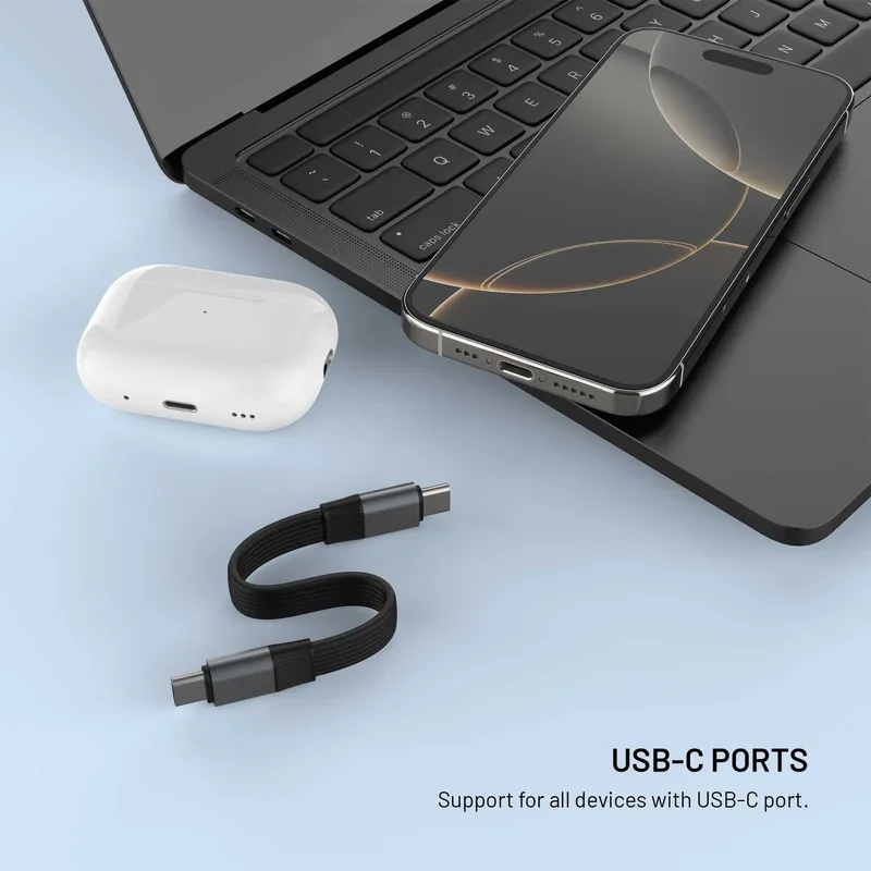 FIXED Clip USB 3.2 Gen2 240W USB-C/C 10Gpbs kaapeli Musta - 8019456