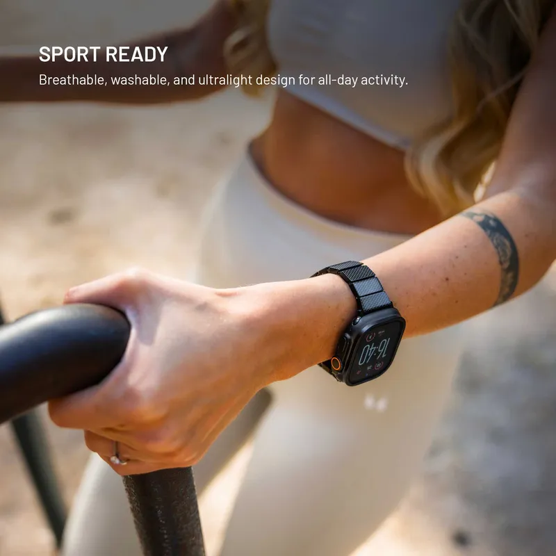 FIXED Hartsiranneke Apple Watch 38/40/41mm Hiilimusta - 8019107