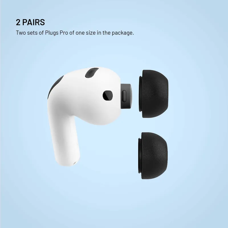 FIXED Muistivaahtokorvasovitteet Apple AirPods Pro 3 2 Paria L Musta - 8019278