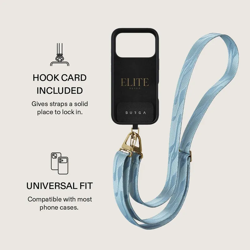 Burga Maxi Lanyard - Säädettävä Puhelimen Kaulanauha 1.5m Sininen - 4167203