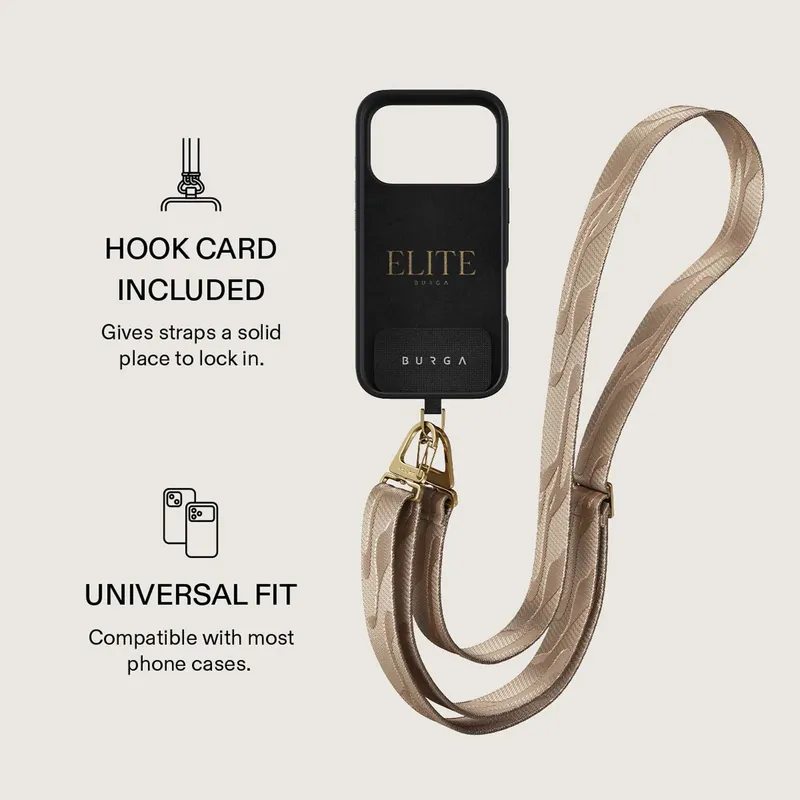 Burga Maxi Lanyard - Säädettävä Puhelimen Kaulanauha 1.5m Ruskea - 4167202