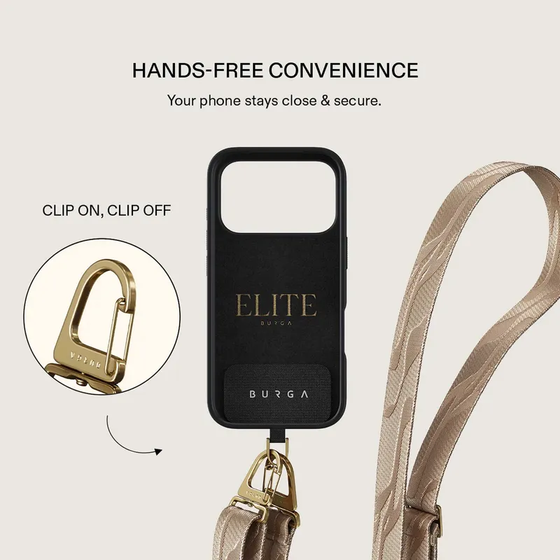 Burga Maxi Lanyard - Säädettävä Puhelimen Kaulanauha 1.5m Ruskea - 4167202