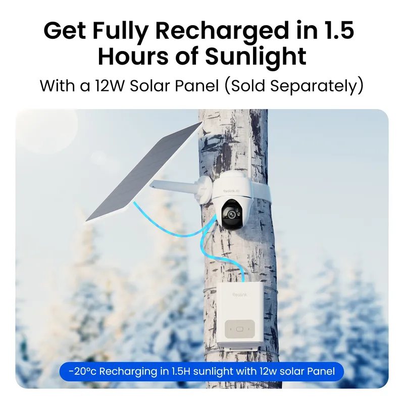 Reolink ladattava 12.800mAh akku IP67 Valkoinen - 3022867
