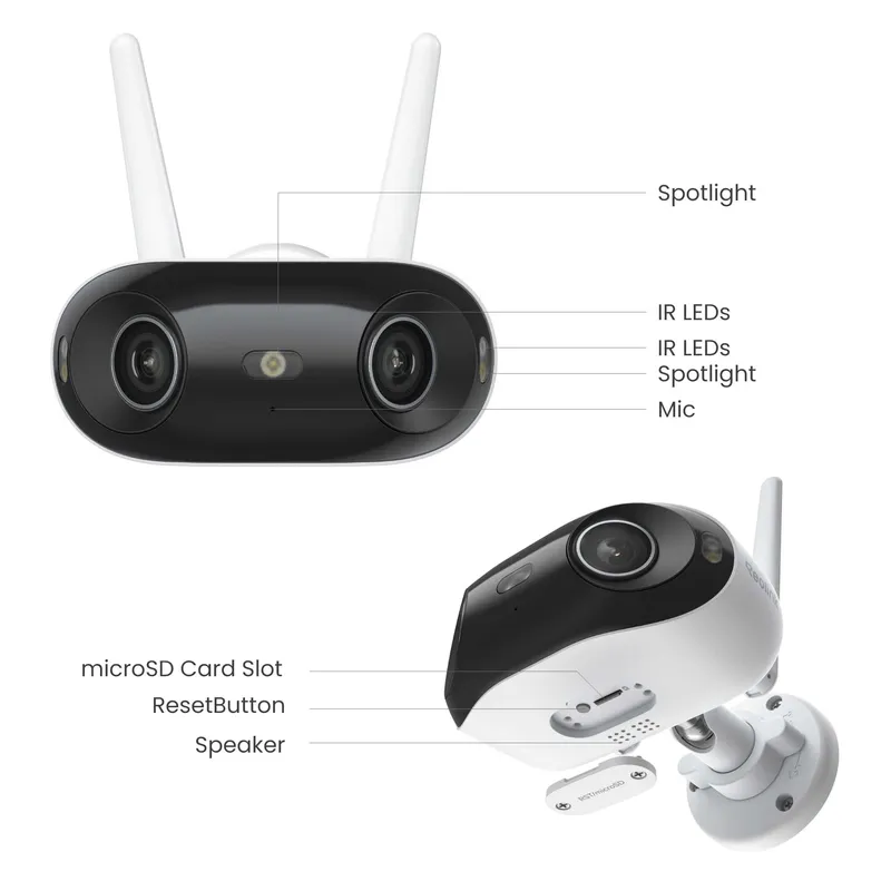 Reolink Elite Wifi 4K ulkokamera 180° Valkoinen - 8503103